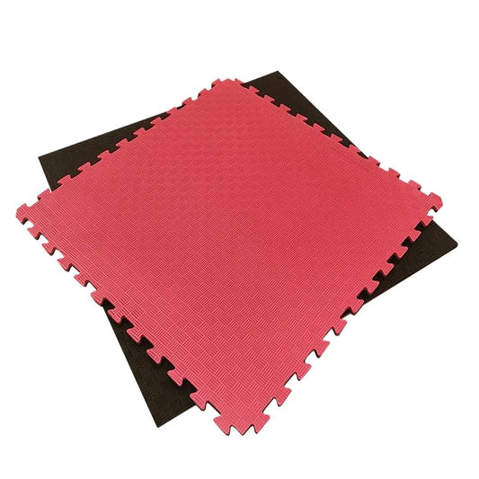 Artatami® Tatami Puzzle 1x1x20 mm Rojo - Negro Pack Ahorro【12 Unidades】Gimnasios - Fitness - Pilates - Yoga_0
