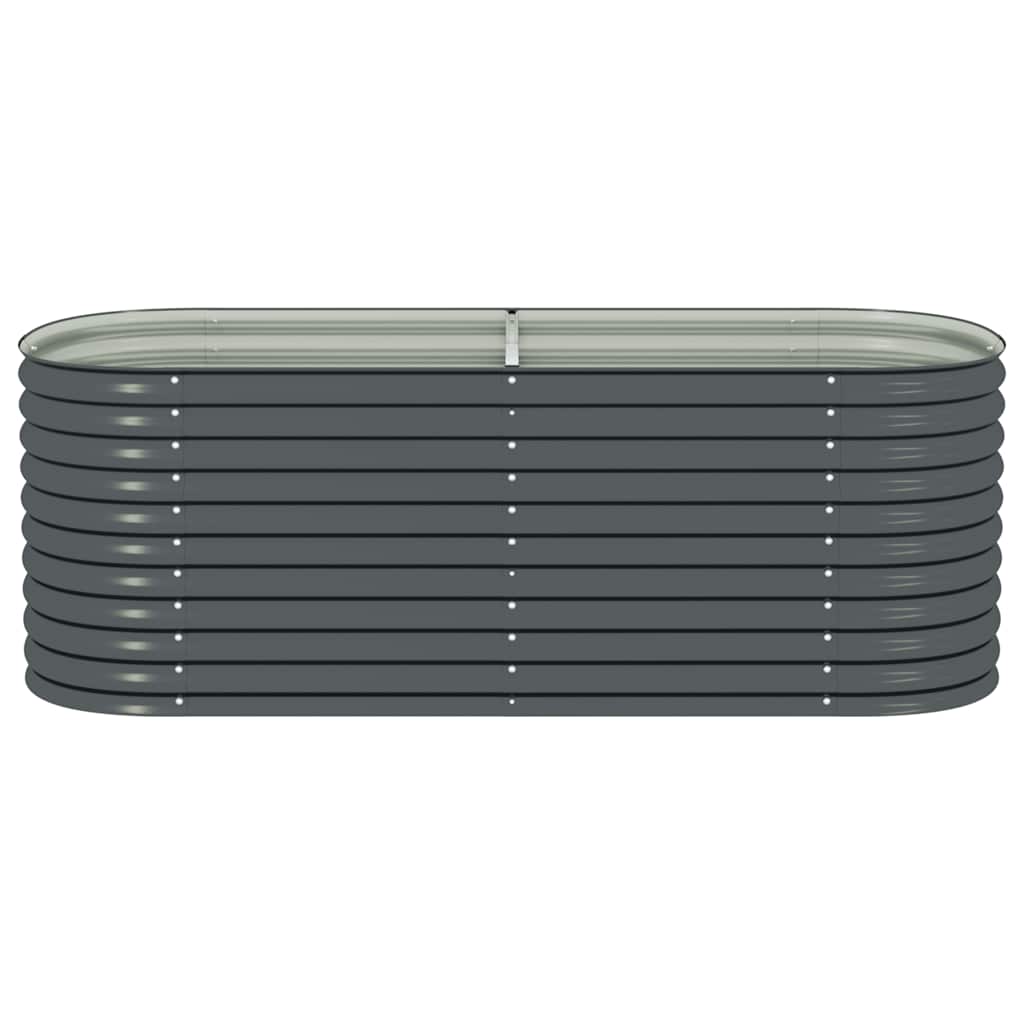 Arriate De Acero Galvanizado Gris 240x80x81 Cm_4