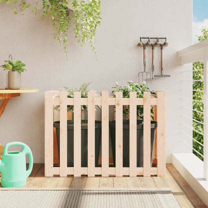 Arriate Elevado Jardín Con Valla Madera Maciza Pino 100x50x70cm_1
