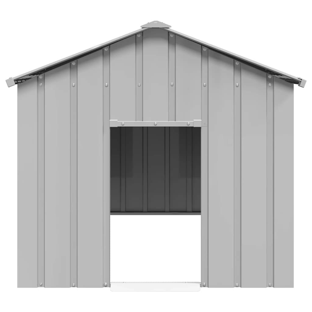 Caseta Para Perros Con Techo Acero Galvanizado 113x153x101 Cm_2