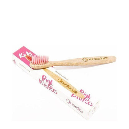 Cepillo dental bambú niños Rosa Nordics Oral Care