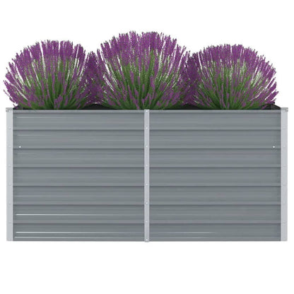 Jardinera Elevada 160x80x77 Cm Acero Galvanizado Gris_1