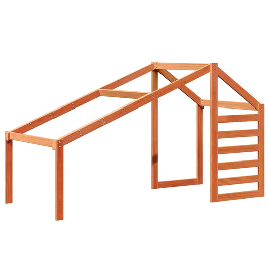 Techo De Cama Infantil Madera Maciza Pino Marrón 198x87x113 Cm_0