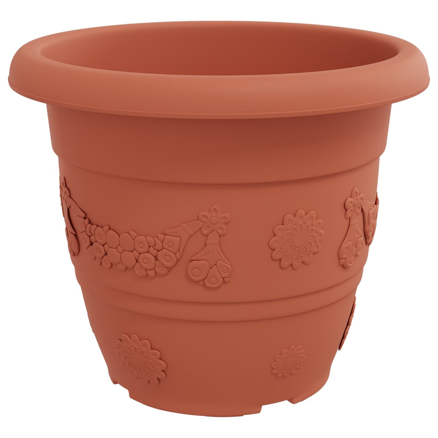 Macetas 24 Pcs Rojo Ladrillo Ø 34 X 28 Cm Plástico_5