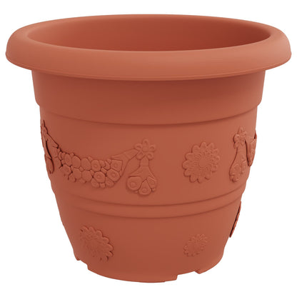 Macetas 6 Pcs Rojo Ladrillo Ø 34 X 28 Cm Plástico_5