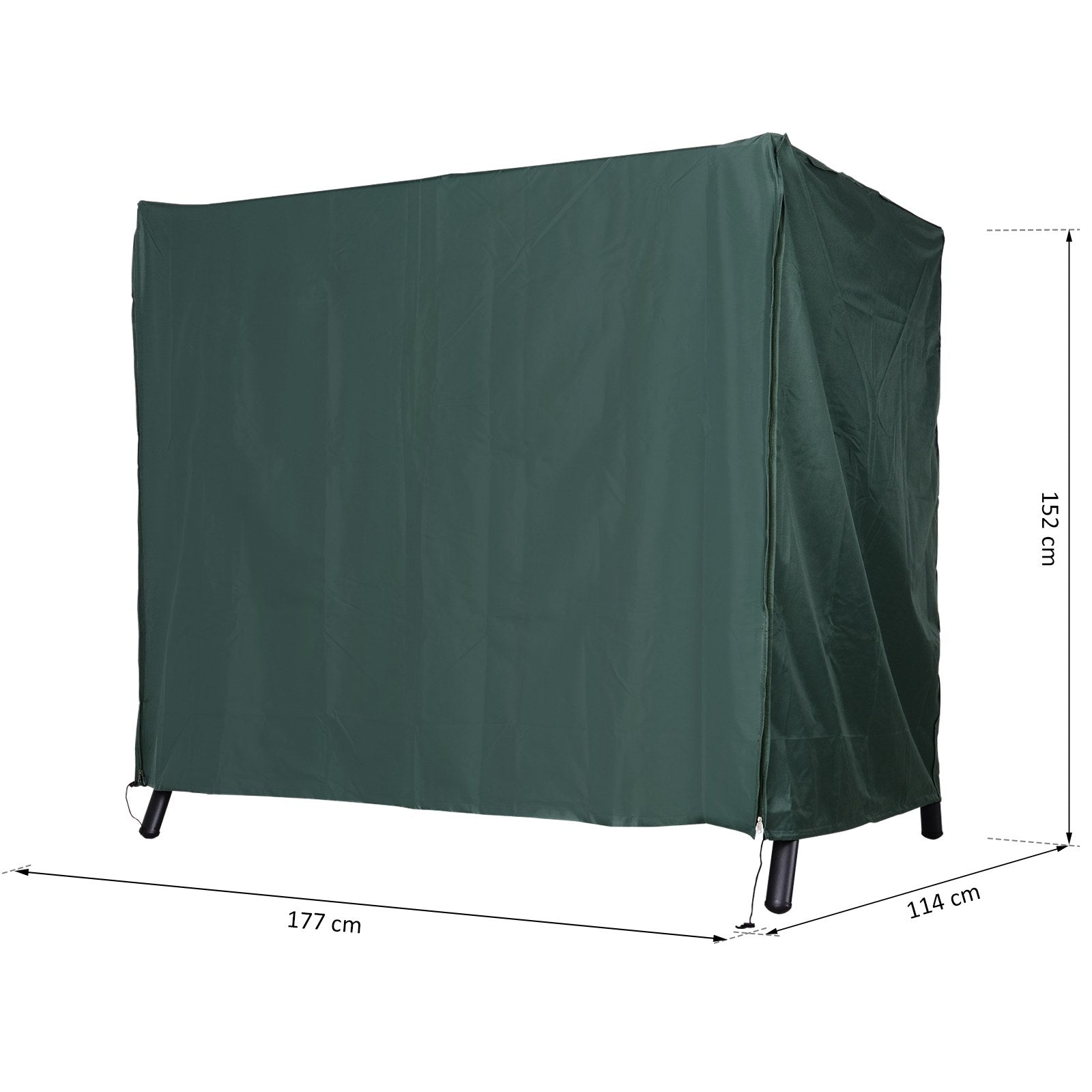 Outsunny Funda Columpios Jardín Cubierta Muebles De Exterior Con Cremallera_2