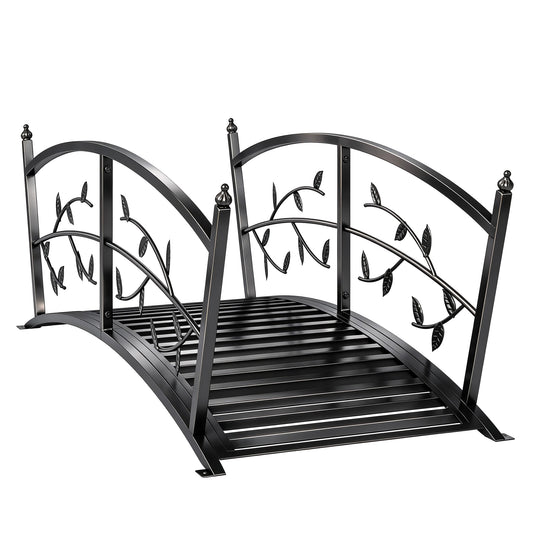 Puente De Jardín Outsunny Metal Negro 120x51x47 Cm_0