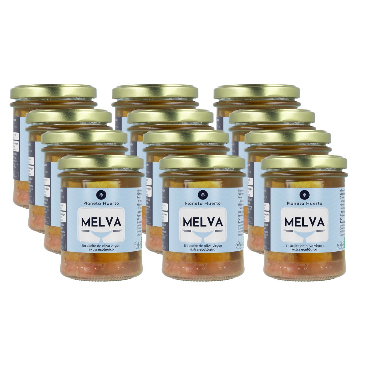 Pack 12x Melva en aceite de oliva virgen extra ECO Planeta Huerto 190 g