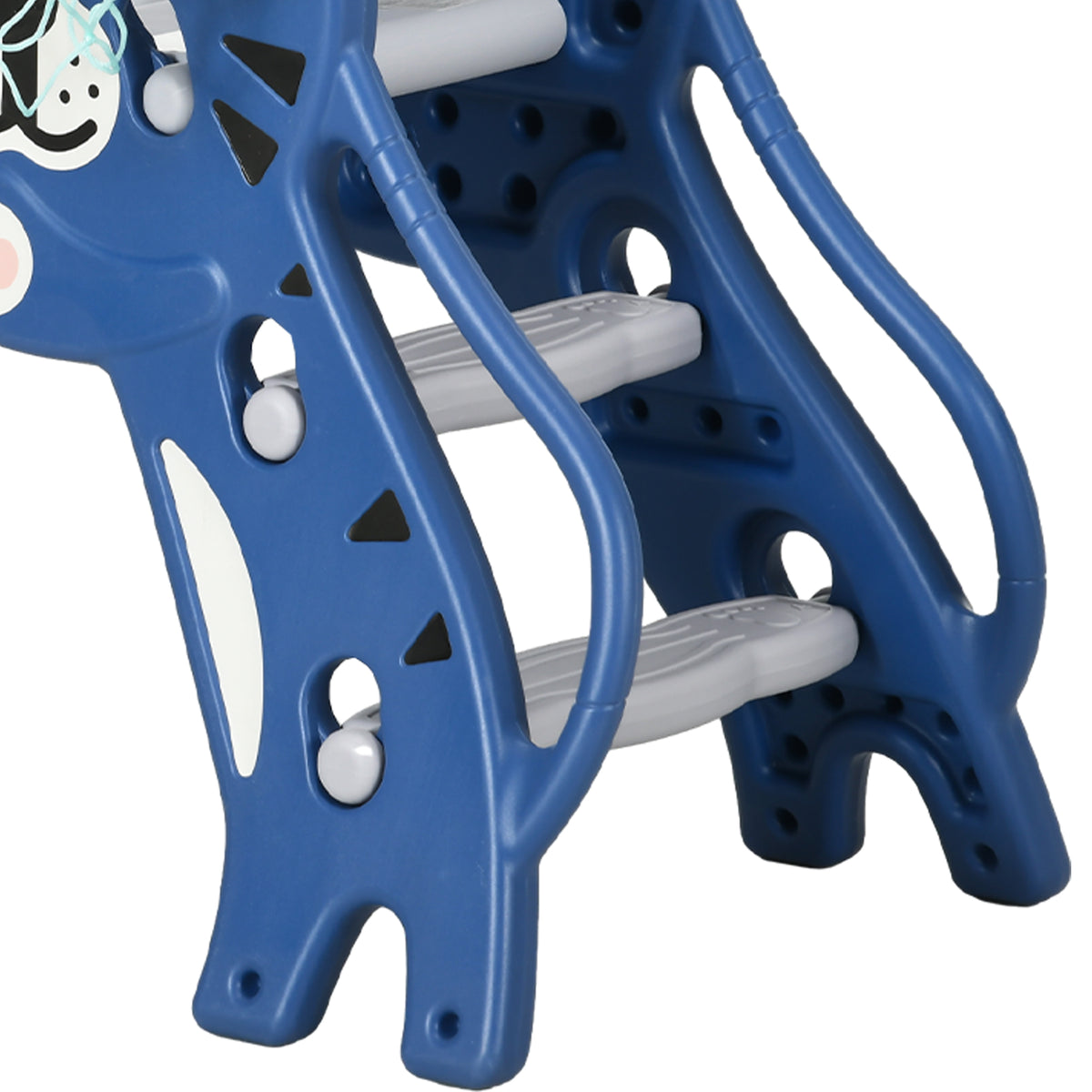 Aiyaplay Tobogán Infantil 3 En 1 Con Patrón De Tigre 133x60x70 Cm Azul Y Gris_4