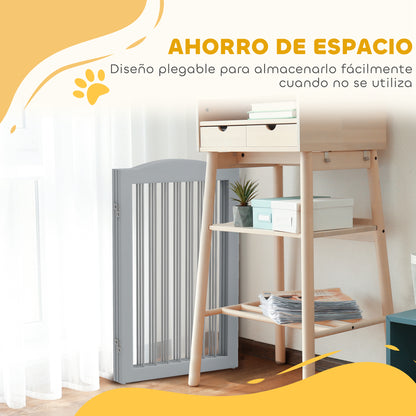 Pawhut Barrera De Seguridad Para Perros Plegable 154x30x80 Cm Con Soporte De Pie_4