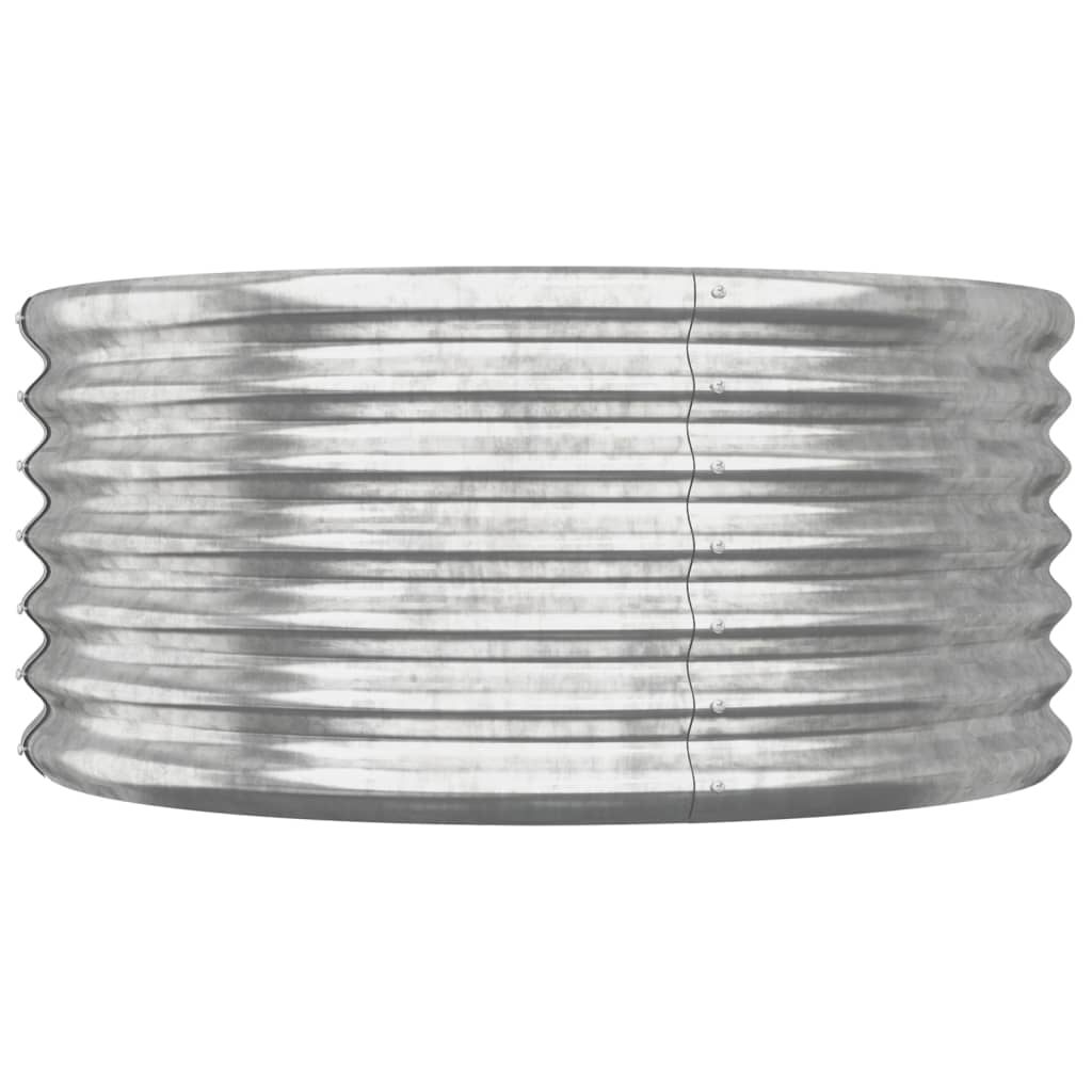 Jardinera De Acero Galvanizado 80x80x36 Cm Plateado_2