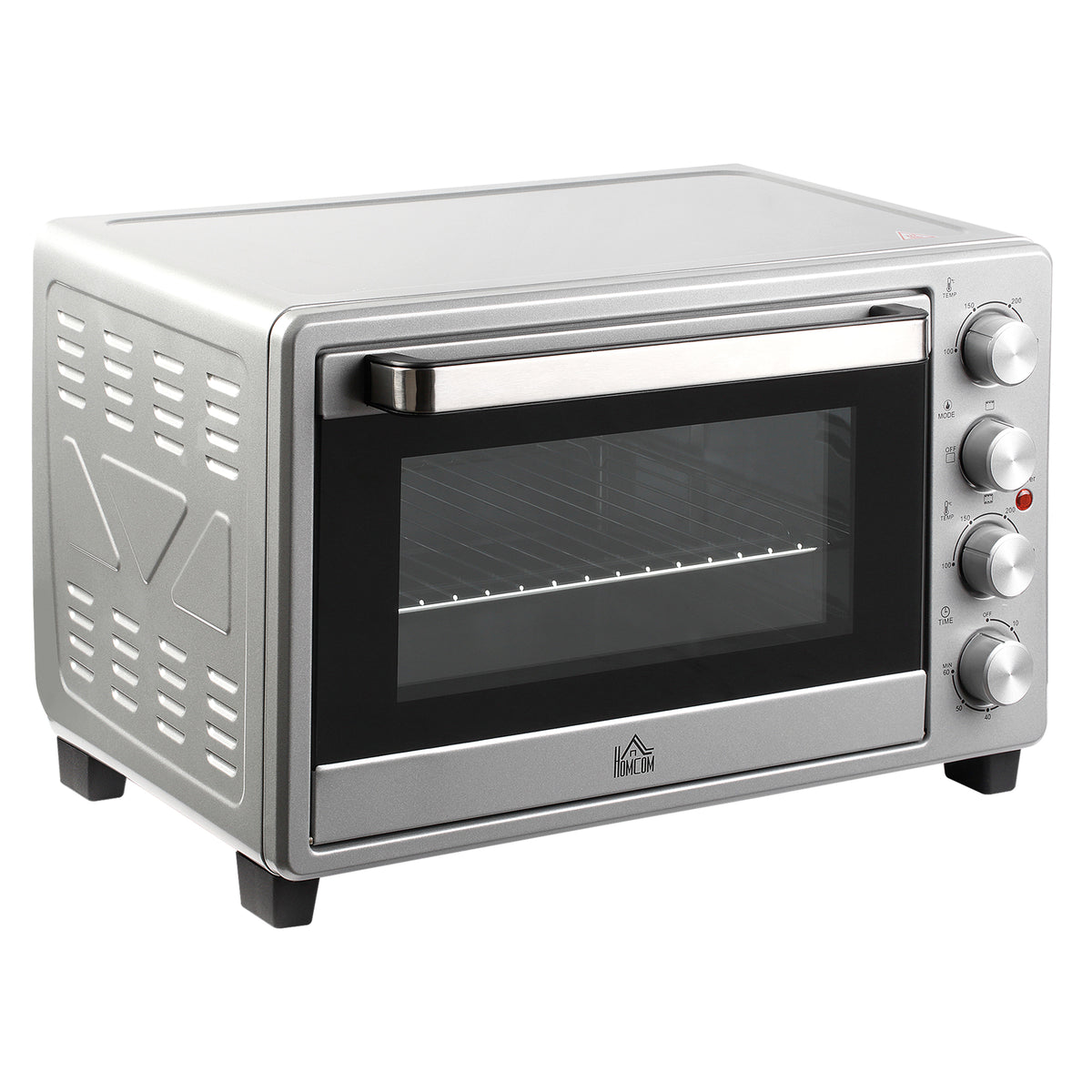 Homcom Mini Horno Eléctrico 32l 1600w 52,2x38,1x33,5 Cm Plata_0