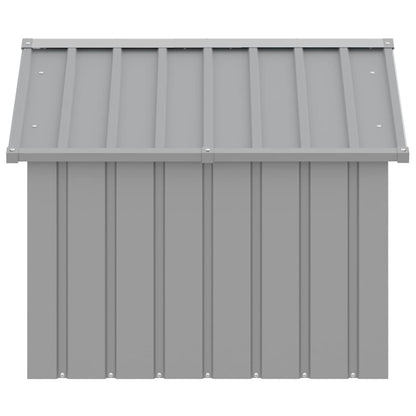 Casa Para Perros Acero Galvanizado Gris 116,5x153x81,5 Cm_5