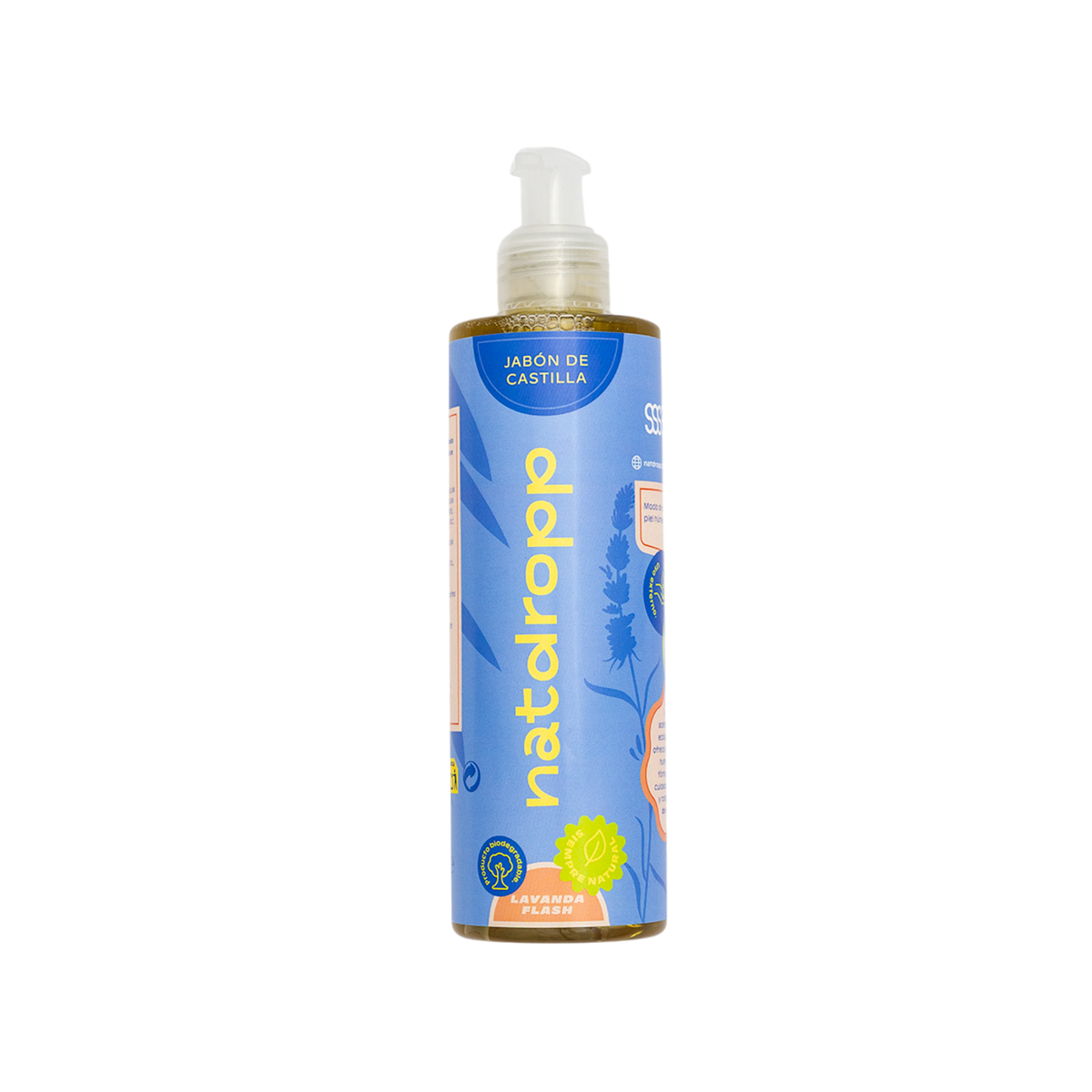 Jabón De Castilla Líquido Bio Lavanda Flash Natdropp 250ml_0