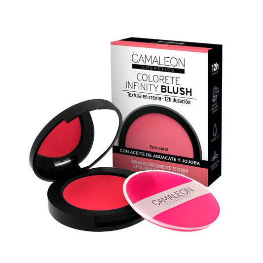 Colorete Infinity Blush Coral Camaleon Cosmetics_0