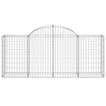 Cestas De Gaviones 12 Uds Forma De Arco Hierro 200x50x80/100 Cm_3