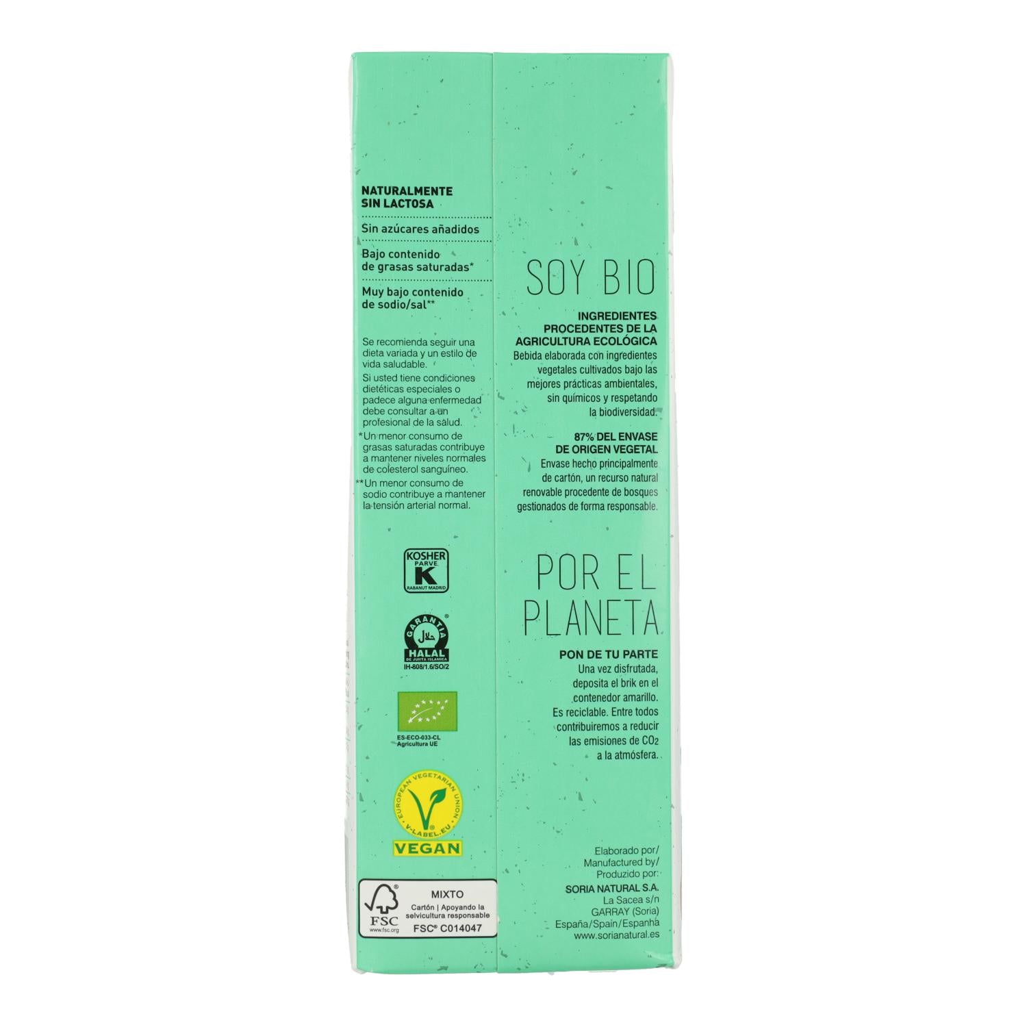 Bebida de Avena Soria Natural 1 L