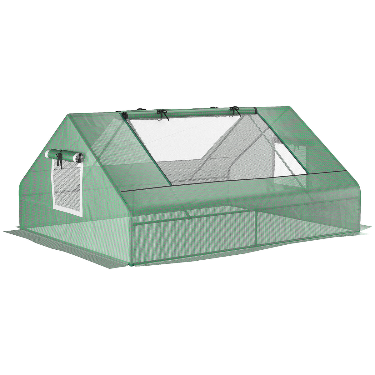Invernadero Pequeño Outsunny Acero, Pe Verde 180x140x80 Cm_1