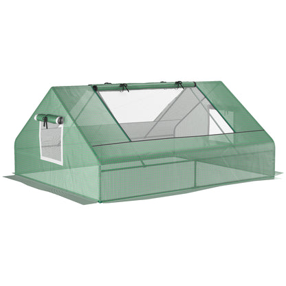 Invernadero Pequeño Outsunny Acero, Pe Verde 180x140x80 Cm_1