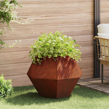Jardinera 2 Pcs Oxidado 75 X 75 X 60 Cm Acero Autopatinable_3