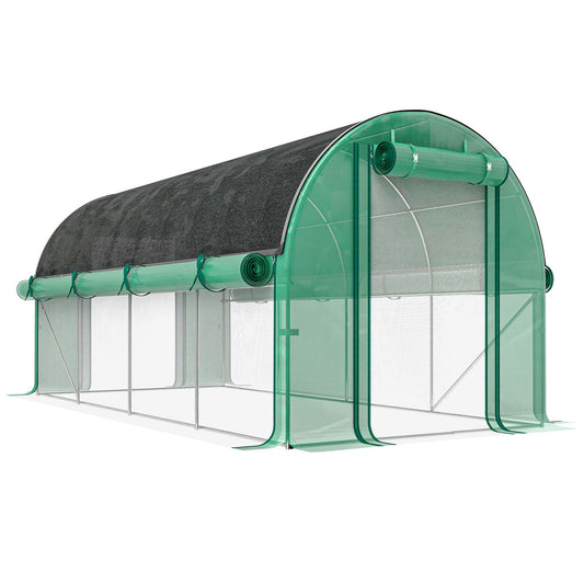 Outsunny Invernadero De Exterior 4,5x2x2 M Con Paredes Laterales Enrollables_0