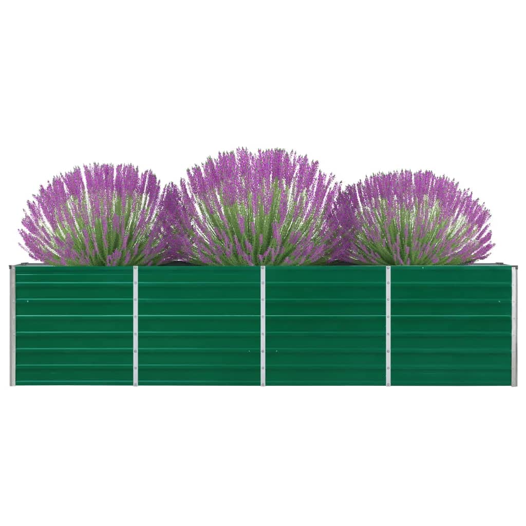Jardinera Elevada De Acero Galvanizado Verde 320x40x77 Cm_3