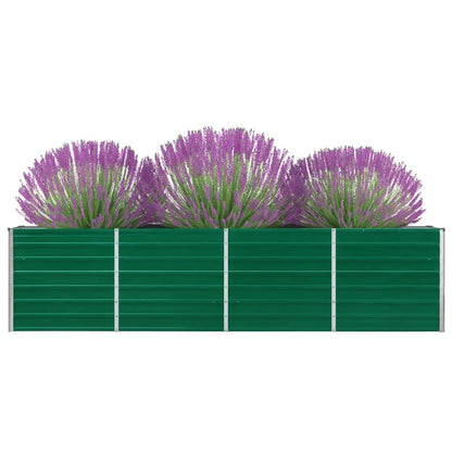 Jardinera Elevada De Acero Galvanizado Verde 320x40x77 Cm_3