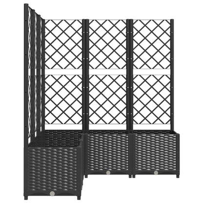 Jardinera Con Enrejado Pp Negro 120x120x136 Cm_4
