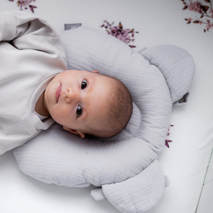 Almohada Cojin Plagiocefalia Bebés Muselina Sand_3