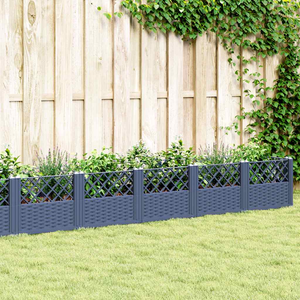 Jardinera Con Clavijas Pp Azul Gris 363,5x43,5x43,5 Cm_1