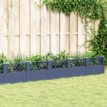 Jardinera Con Clavijas Pp Azul Gris 363,5x43,5x43,5 Cm_1