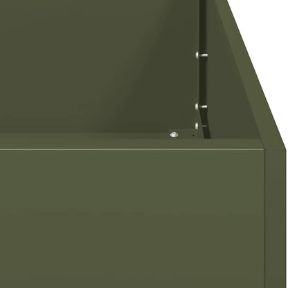 Jardinera Acero Verde Oliva 120x80x80 Cm_5