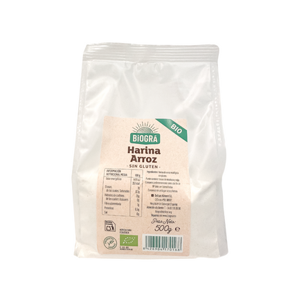 Harina de Arroz Integral Bio Sin gluten Biográ 500g