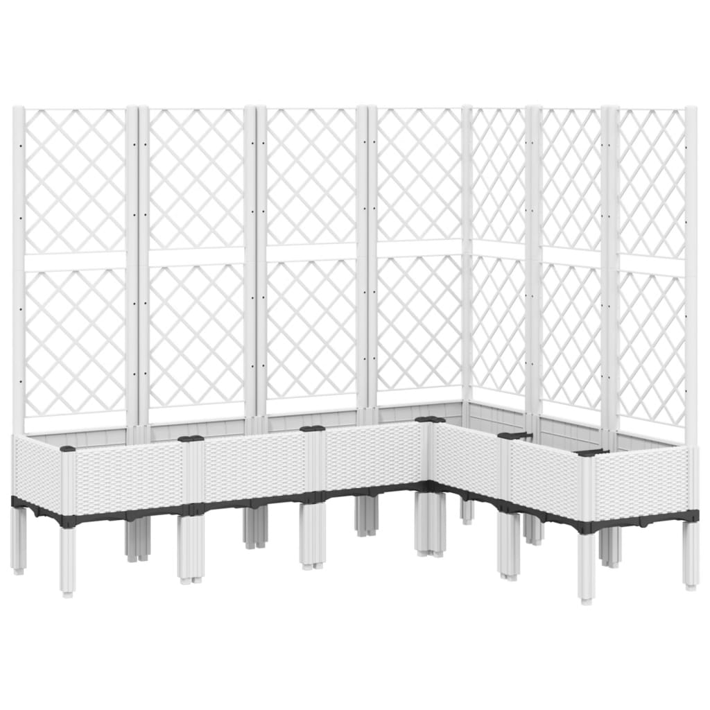 Jardinera Con Enrejado Pp Blanco 160x120x142 Cm_0
