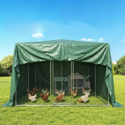 Outsunny Lona Impermeable Exterior 4x6 M Pe Resistente A Rasgaduras 90 G/m²_3