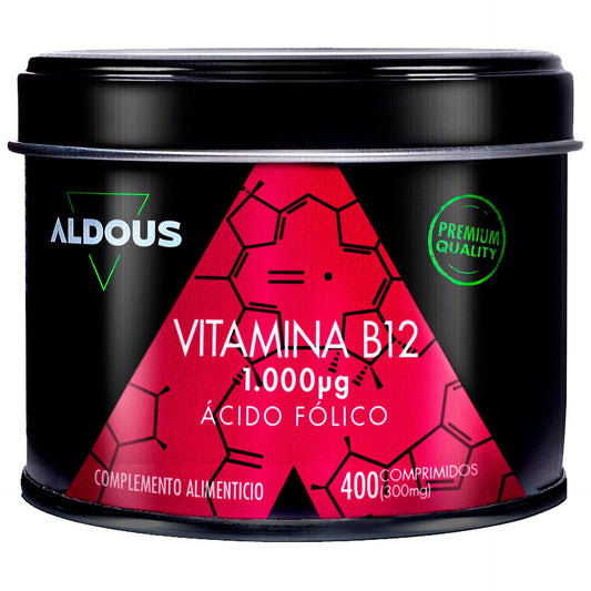 Vitamina B12 con Ácido Fólico   Aldous 400 Comprimidos