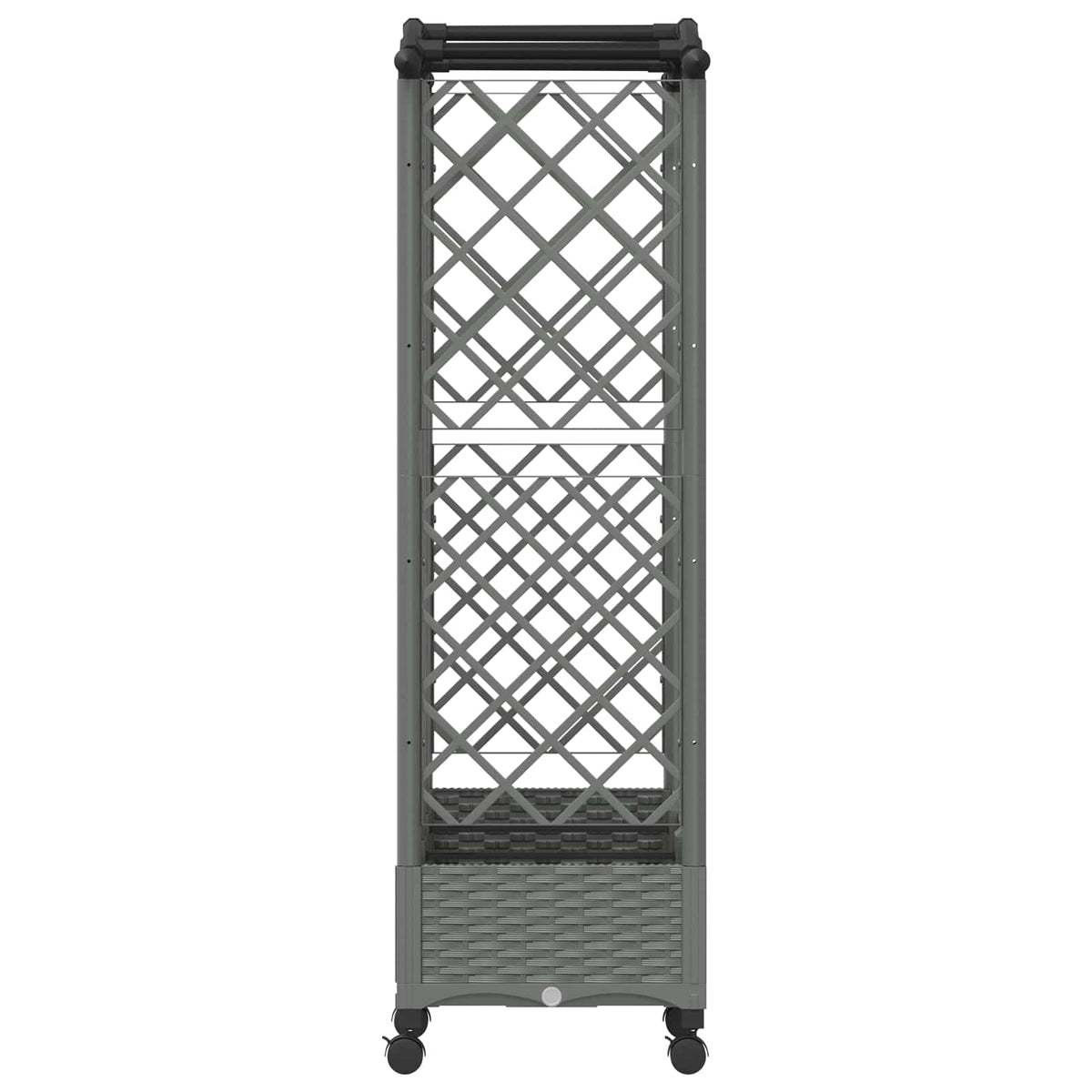Cama Elevada Con Trellis Y Techo Gris Claro 163 X 40 X 129 Cm_3