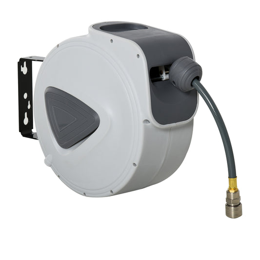 Durhand Carrete Retráctil De Manguera De Aire Comprimido De 15 M Conector De_0