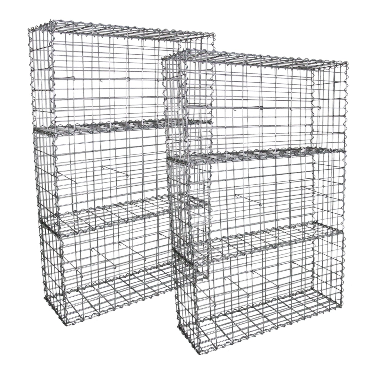 6 Cestas De Acero Galvanizado De Exterior Jaulas Para Decoración 100 X 50 X 30cm_0