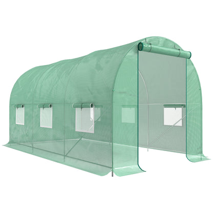 Outsunny Invernadero Caseta 4,45x2x2m Terraza Cultivo De Plantas Semilla_0