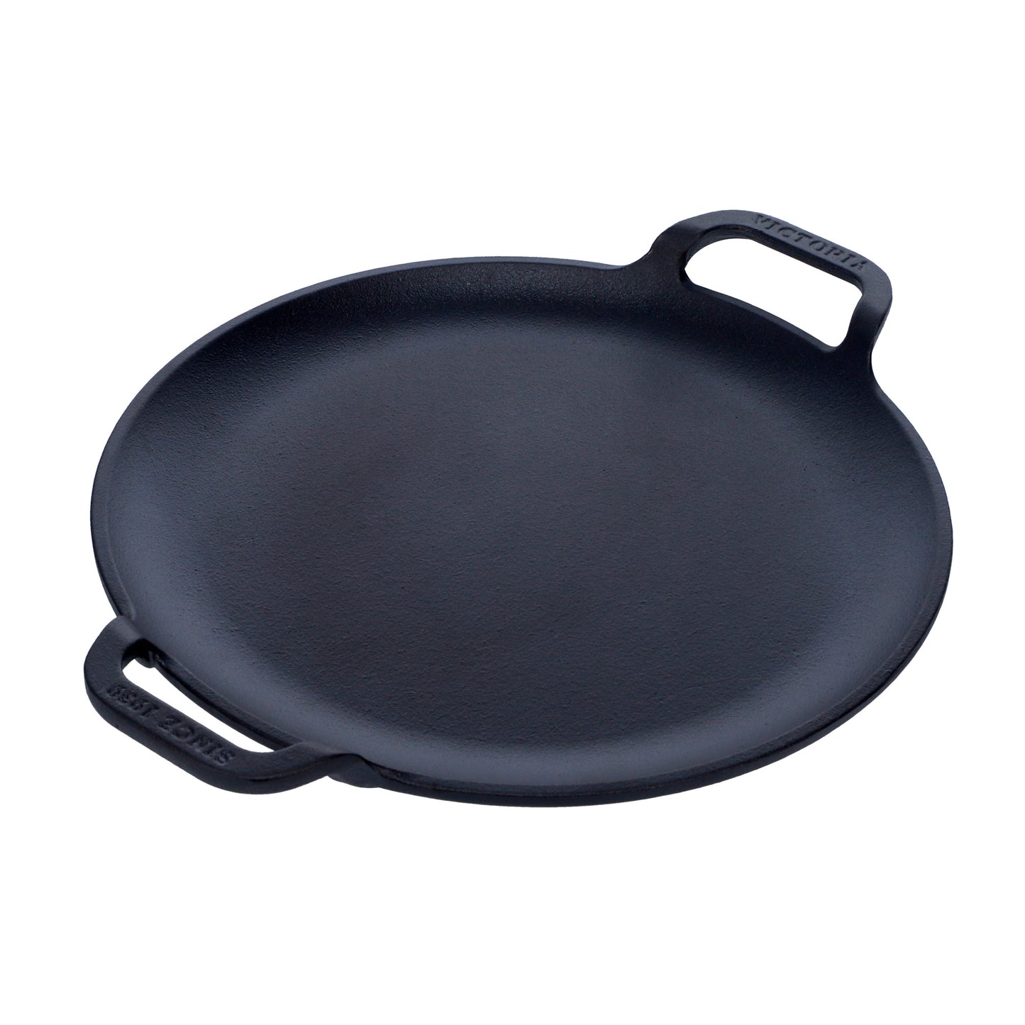 Victoria Plancha Cocina Para Pizza Hierro Fundido Curado Inducción, Sartén 25cm, Fuego, Barbacoa, Horno, 31800, Negro_0