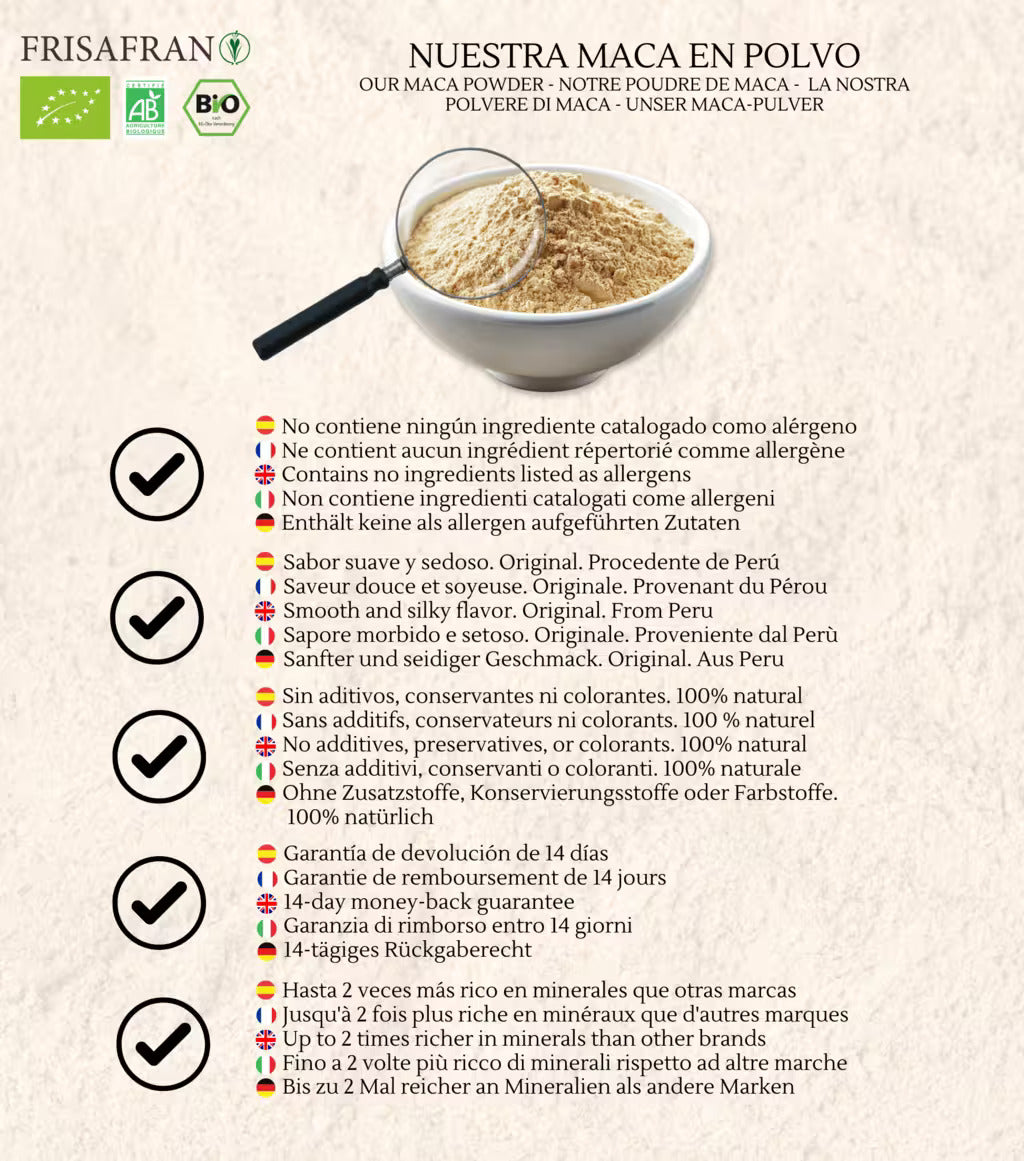 Maca Gelatinizada En Polvo Ecológica | Calidad | Frisafran 200 G_4