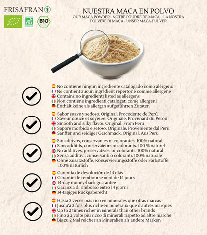 Maca Gelatinizada En Polvo Ecológica | Calidad | Frisafran 200 G_4