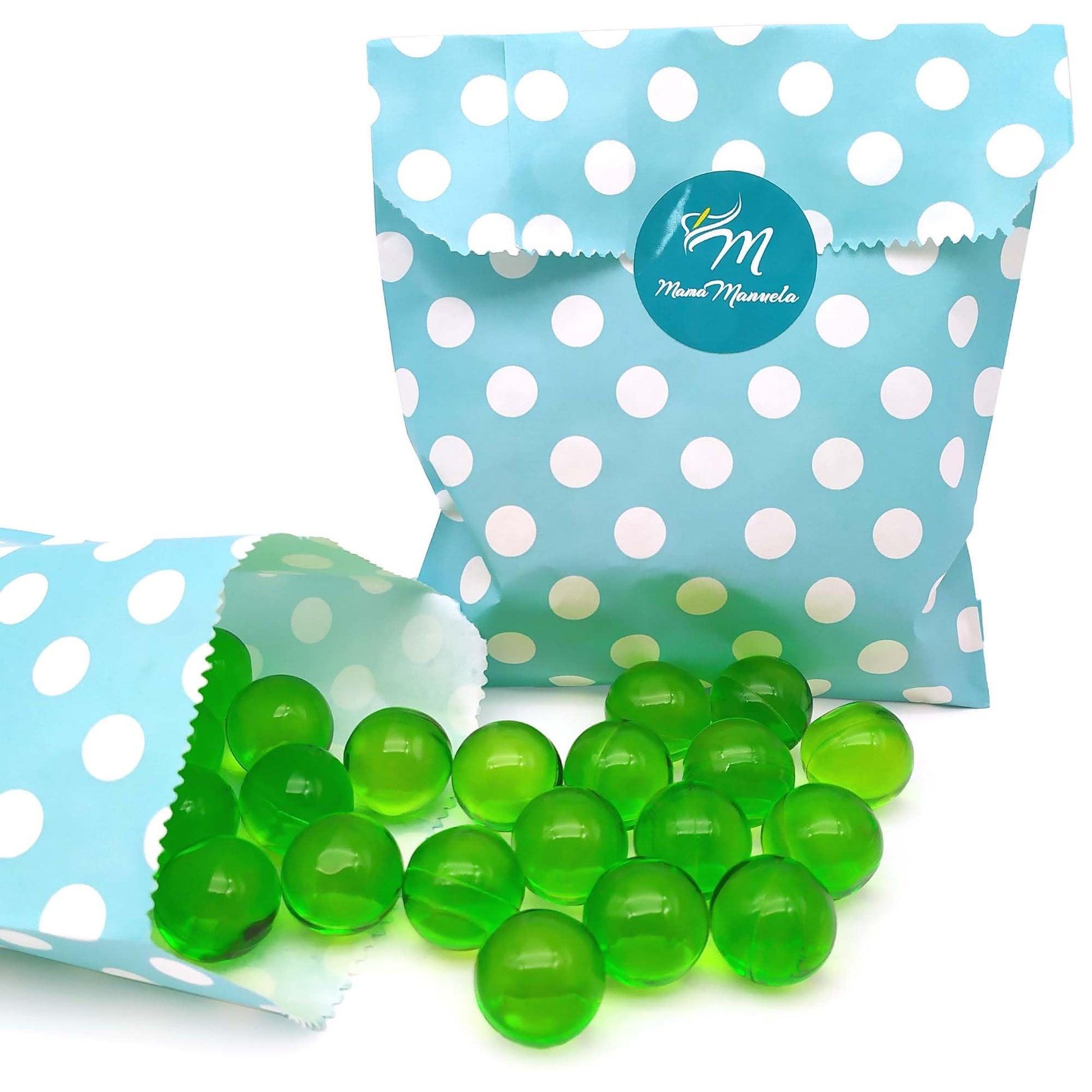 Pack 40 Perlas De Baño Aromatizada En Forma De Bola - Con Aceite De Soja - Hidratante Y Aromática - Aroma Manzana_4