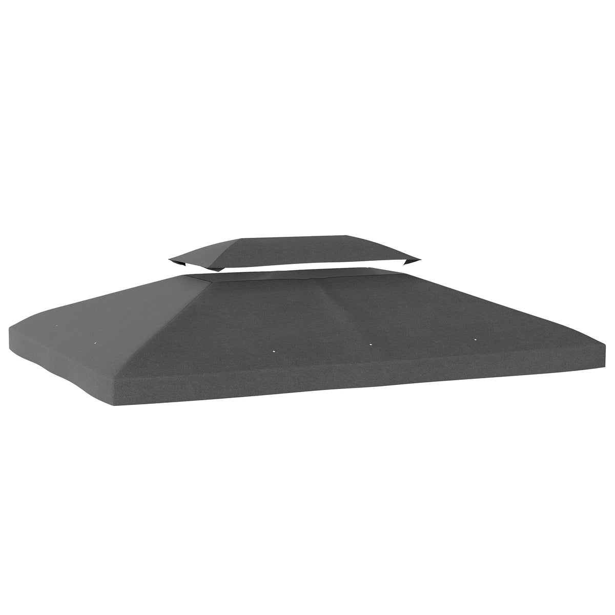 Outsunny Techo De Repuesto Para Cenador 4x3 M Techo Doble Anti-uv Gris Oscuro_0