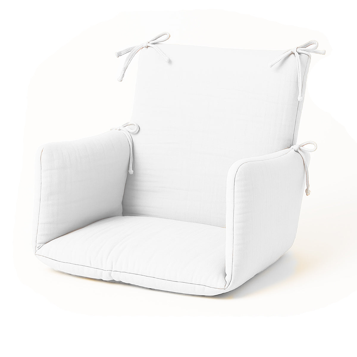 Cojín Para Trona De Algodón Orgánico Blanco_0