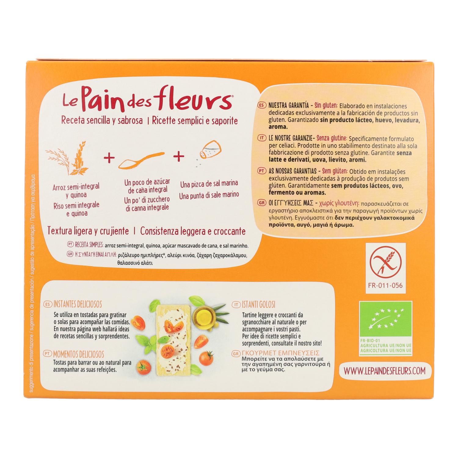 Tostadas Crujientes Crakers con Quinoa Le pain de fleurs 150 g