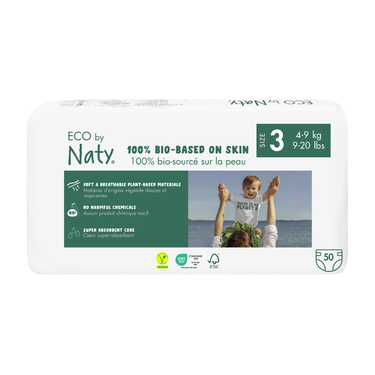 Pañal Nº 3 4-9 kg Naty 50 uds