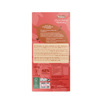 Chocolate con leche Realfooding 100g