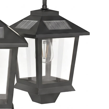 Farola Solar Outsunny Abs, Aluminio Negro 40x34.5x188 Cm_5